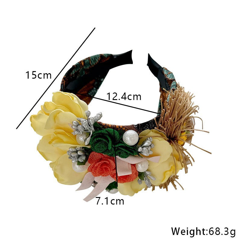 Handmade Flower Headband for Romantic Statement Style