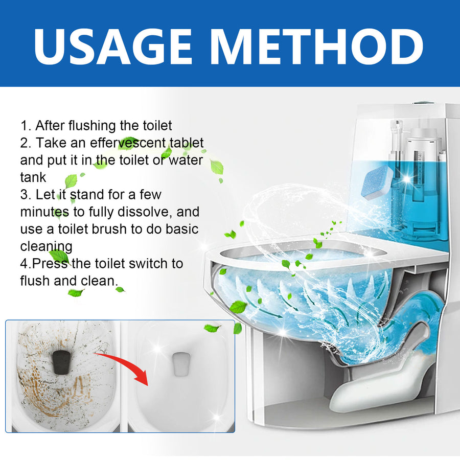 Toilet Effervescent Tablets — Drop, Fizz, No Scrubbing