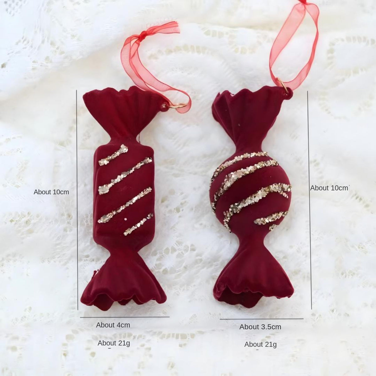Christmas Door Hanger Wreath Set for Rich Red Holiday Decor