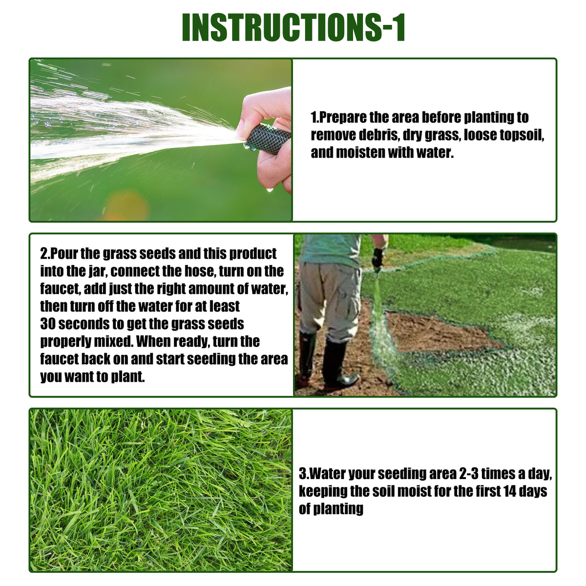 Lawn Grass Growth Spray for Targeted Lawn Patch Repair
