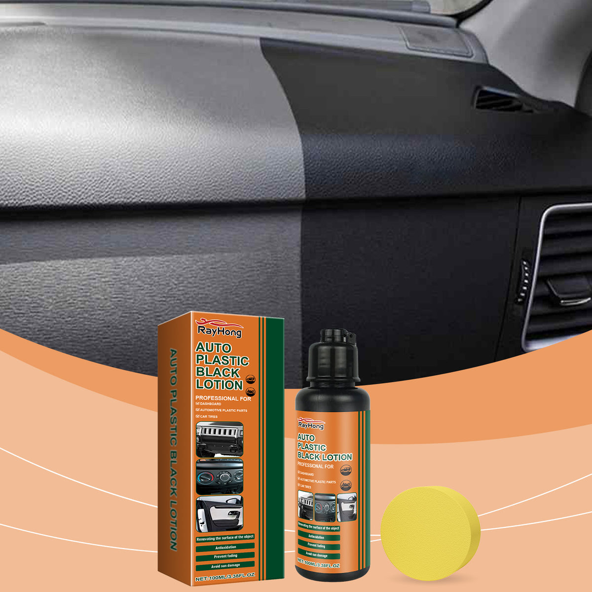 Car Plastic Restorer for Faded Black Interior & Trim