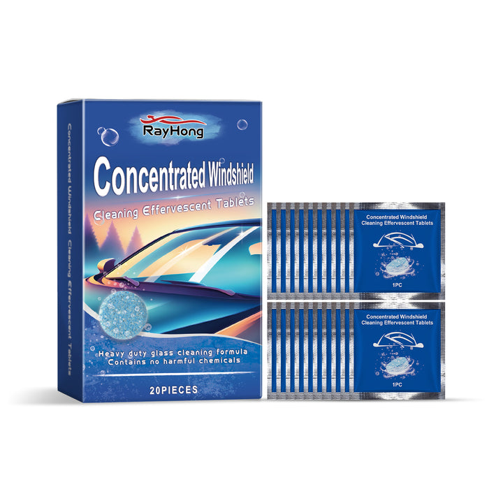 Windshield Cleaning Tablets for Clearer Rainy Driving