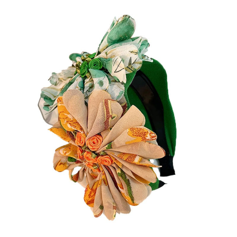 Fabric Flower Headband For Instant Outfit Color & Style