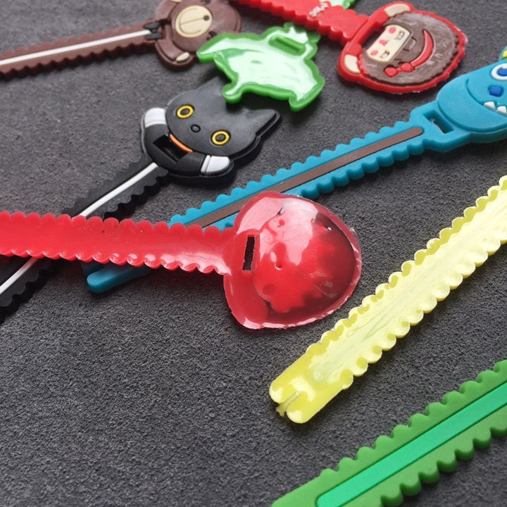 Cartoon Cable Organizer Clips, 5 Pack for Desk & Bag