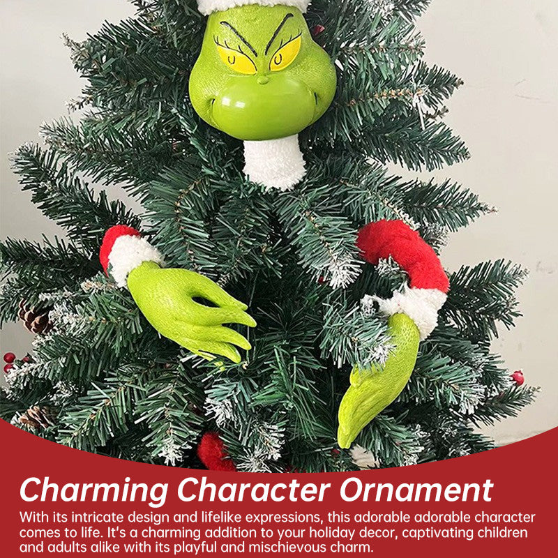 Grinch Elf Body Ornaments, 5-Piece Christmas Tree Decor