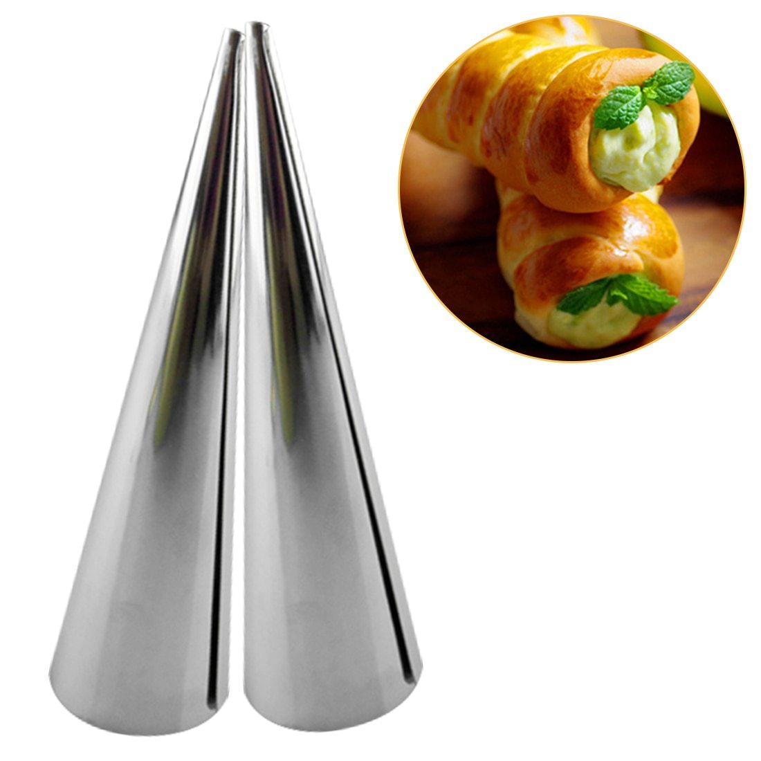 Stainless Steel Croissant Horn Molds for Home Baking