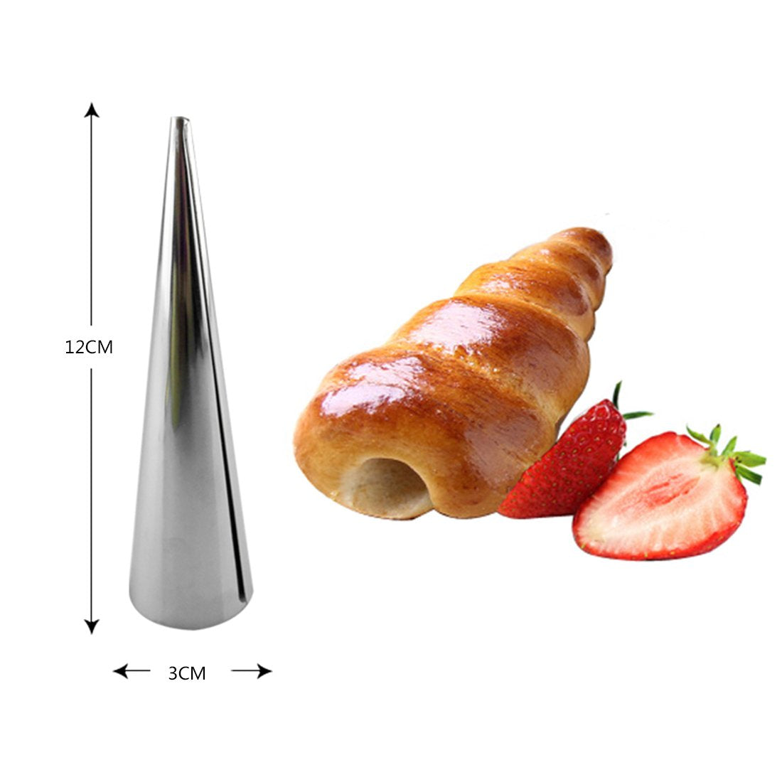 Stainless Steel Croissant Horn Molds for Home Baking