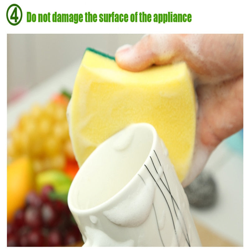 Double-Layer Melamine Dish Sponges, 5-Pack Kitchen Set