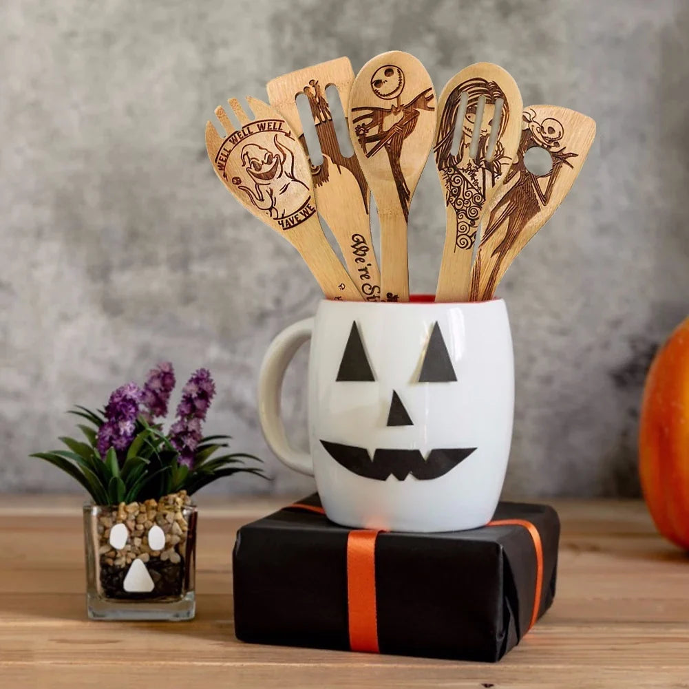 Nightmare Before Christmas Bamboo Cooking Utensil Set