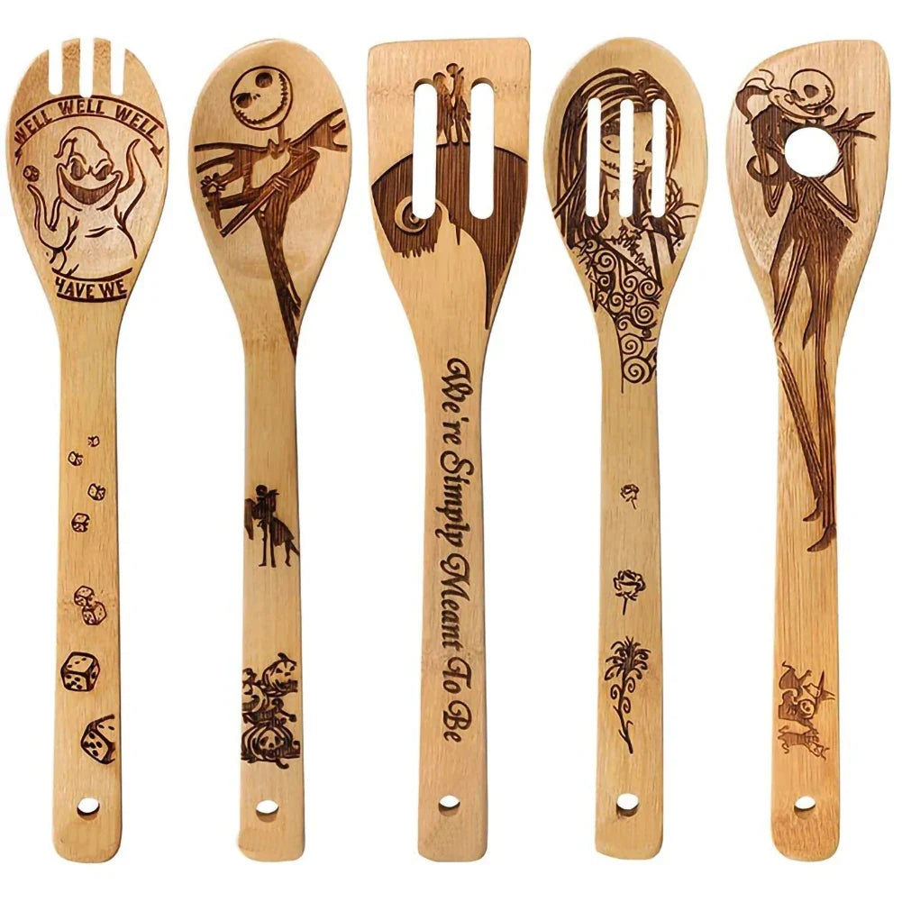 Nightmare Before Christmas Bamboo Cooking Utensil Set