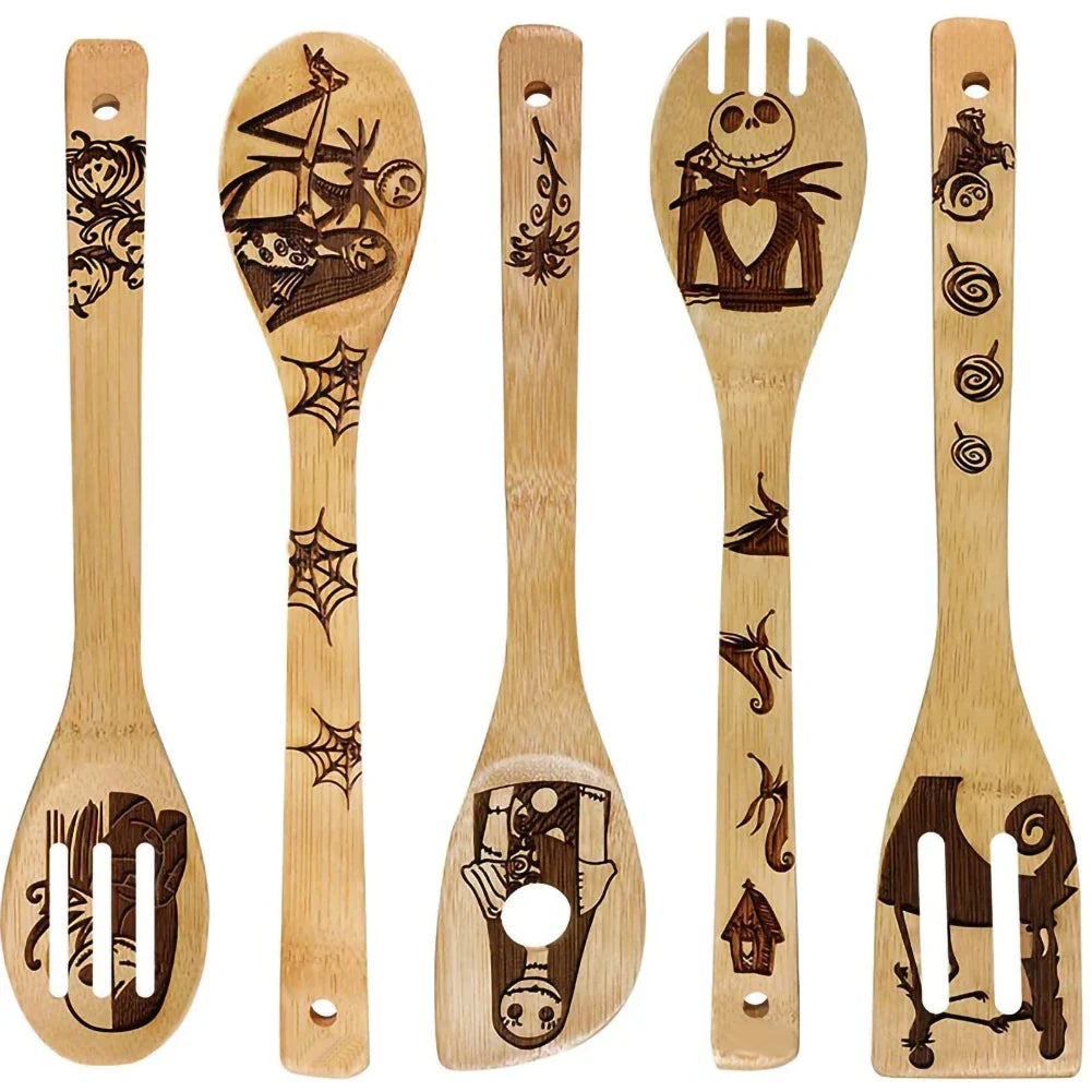 Nightmare Before Christmas Bamboo Cooking Utensil Set