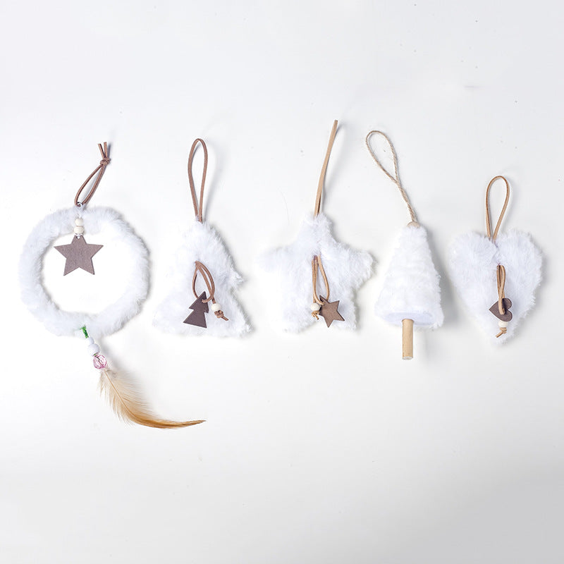 Plush Christmas Ornaments for a Cozy Pastel Tree Set