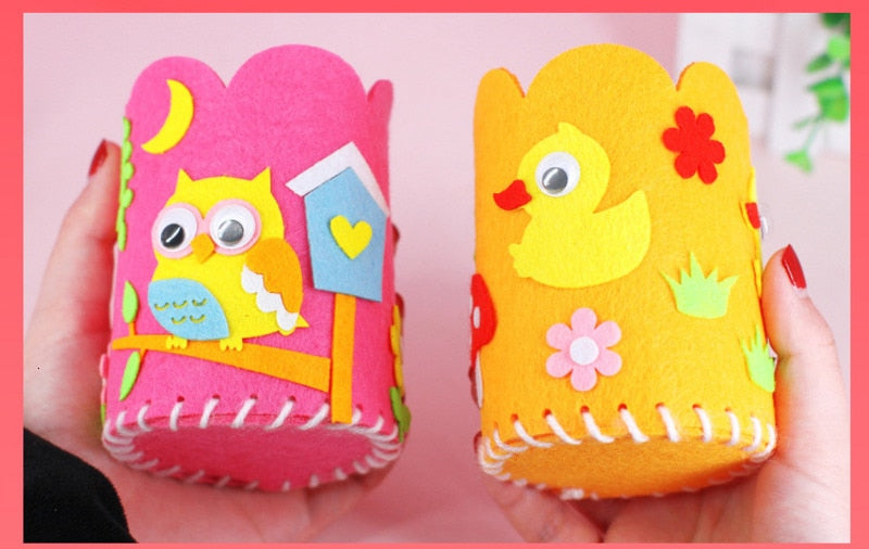 Kids DIY Pencil Holder Craft Set for Creative Play