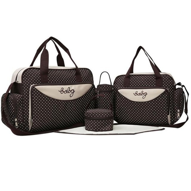 5-Piece Diaper Bag Set for Organized Baby Outings