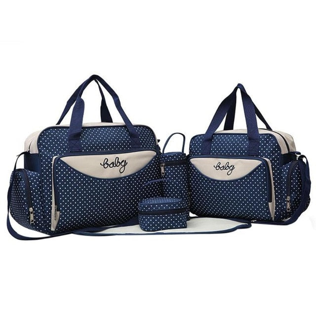 5-Piece Diaper Bag Set for Organized Baby Outings