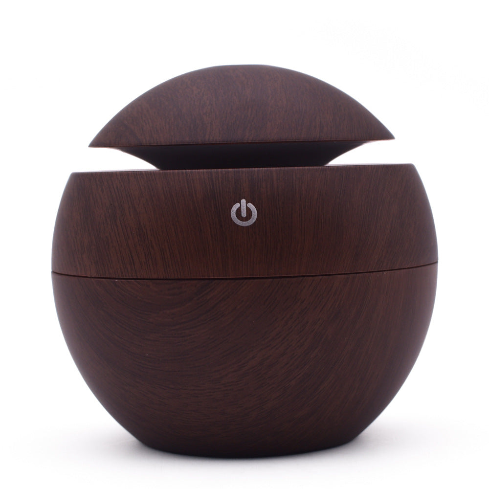 USB Aromatherapy Humidifier with Wood Grain Night Light