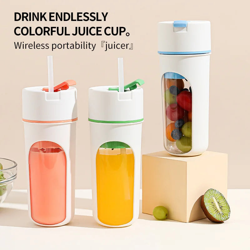 USB Rechargeable Portable Juicer Cup with Six Steel Blades
