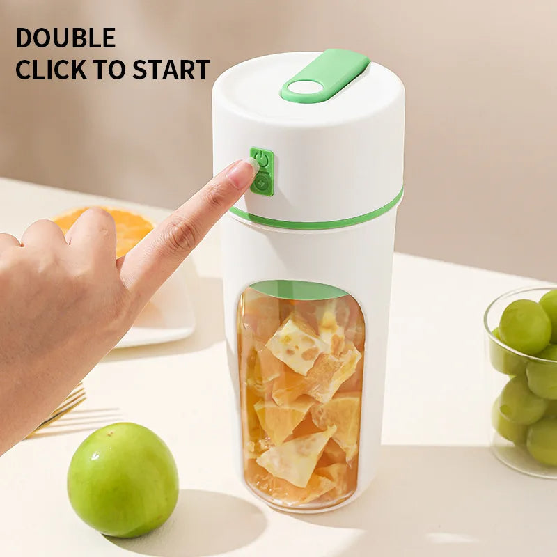 USB Rechargeable Portable Juicer Cup with Six Steel Blades