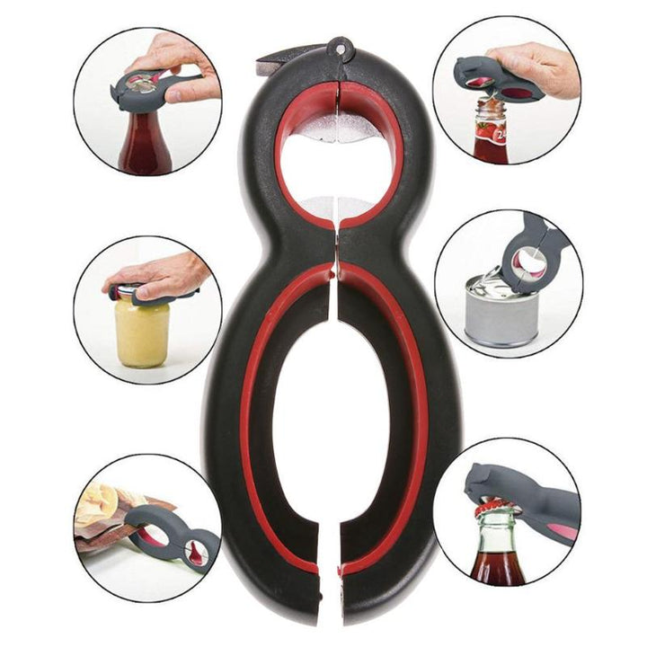 Jar Opener for Weak Grip: 6-in-1 Bottle & Can Gadget