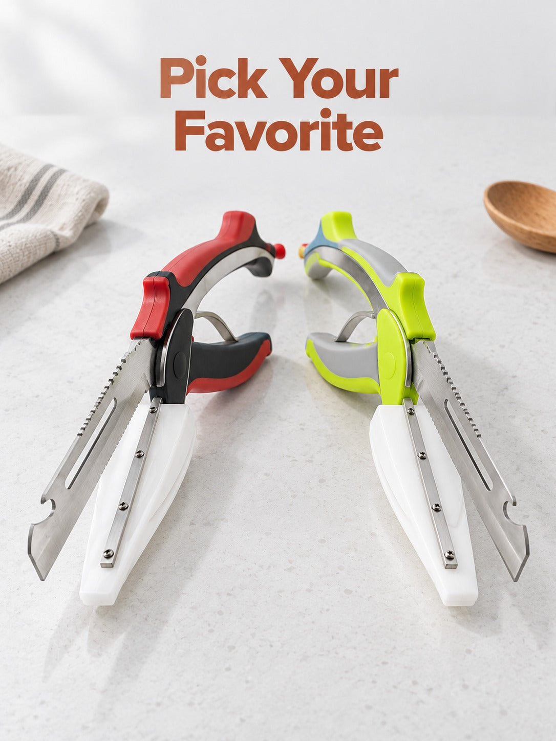 6-in-1 Stainless Steel Kitchen Scissors for Fish and Meat