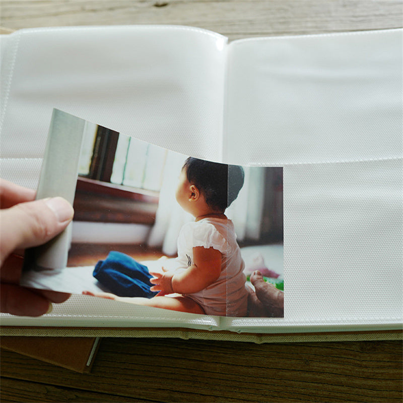 6 Inch Photo Album with 200 Pockets and Linen Cover