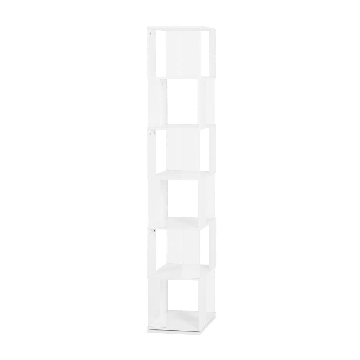 Rotating 6-Tier Bookshelf for Small Rooms and Study Desks