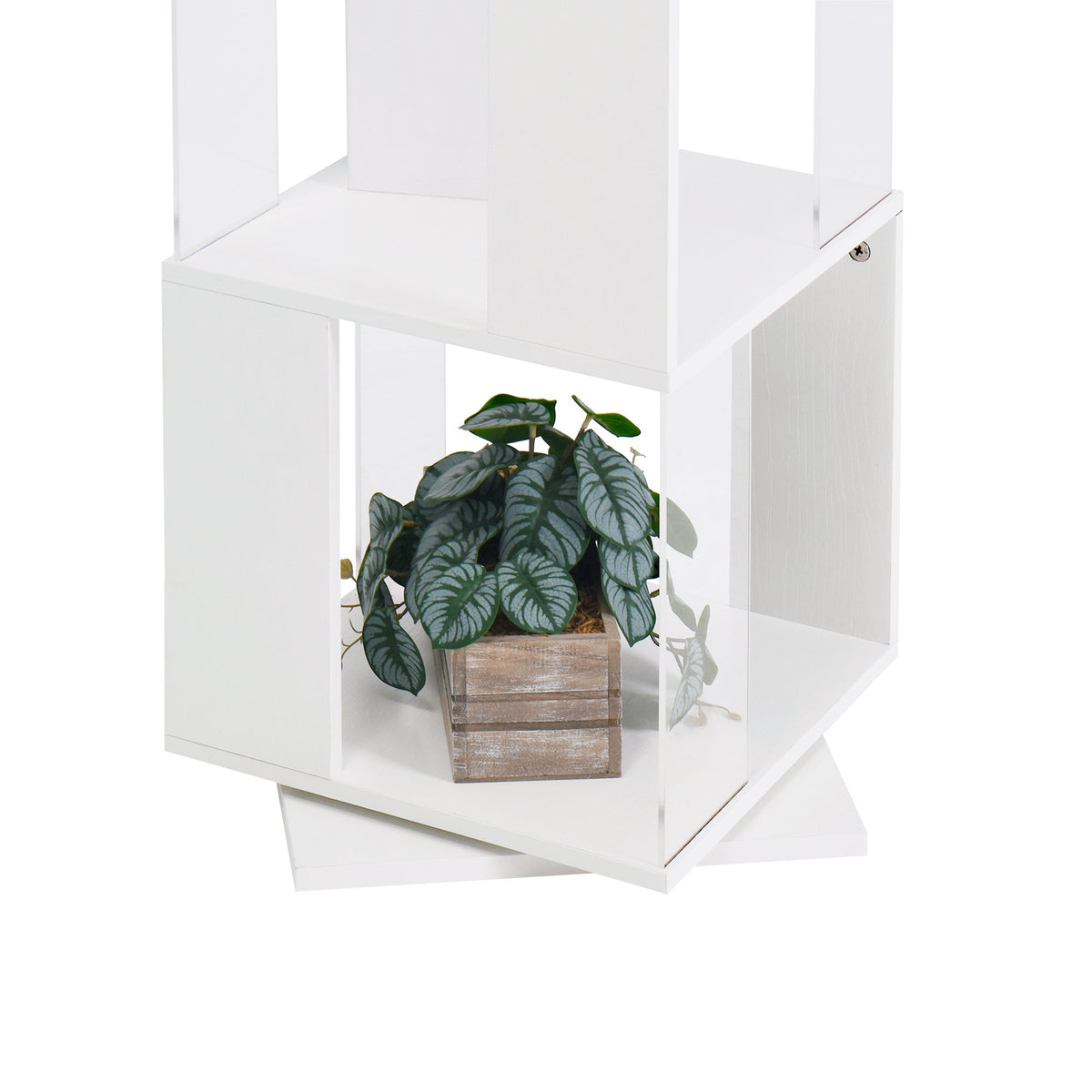 Rotating 6-Tier Bookshelf for Small Rooms and Study Desks