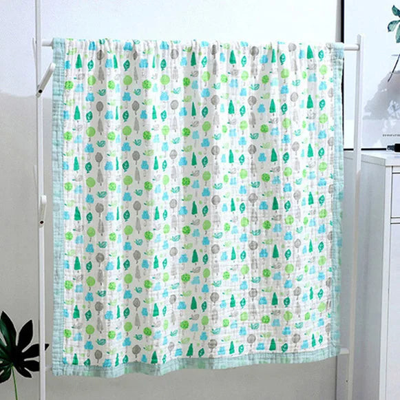 Six-Layer Muslin Baby Blanket for Newborn Swaddling