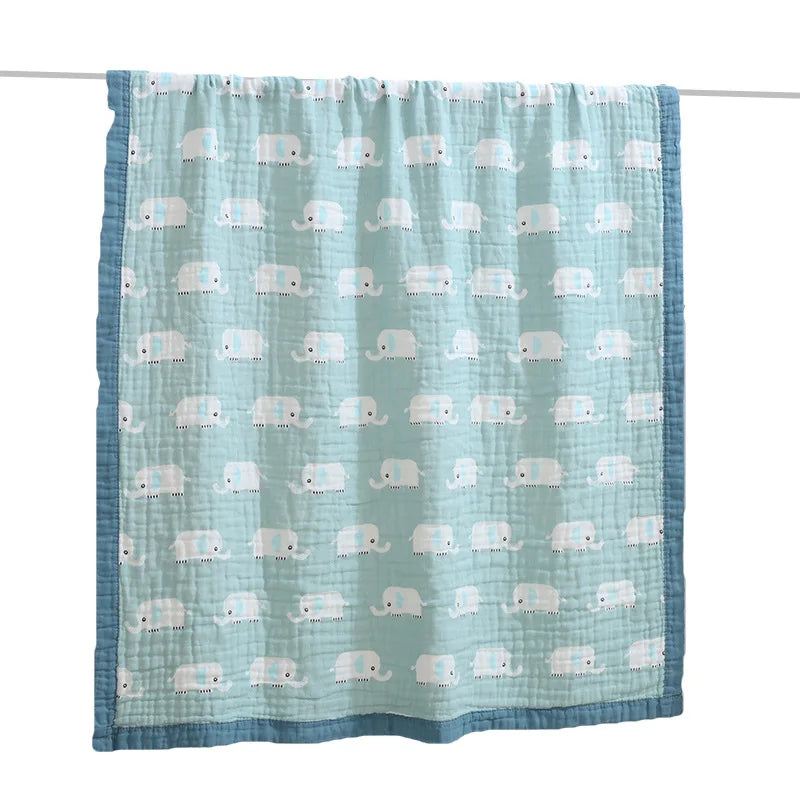 Six-Layer Muslin Baby Blanket for Newborn Swaddling