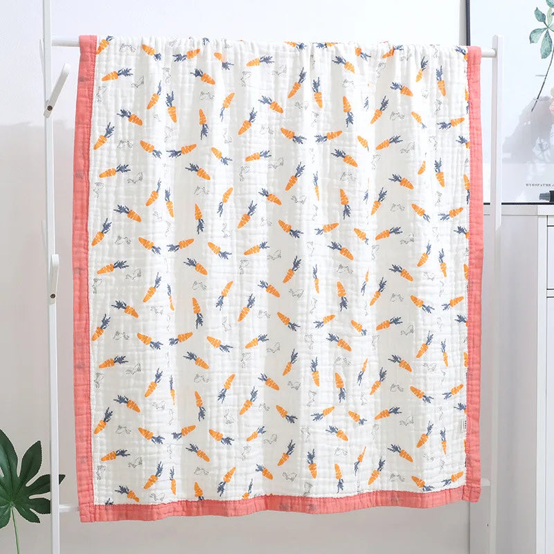 Six-Layer Muslin Baby Blanket for Newborn Swaddling