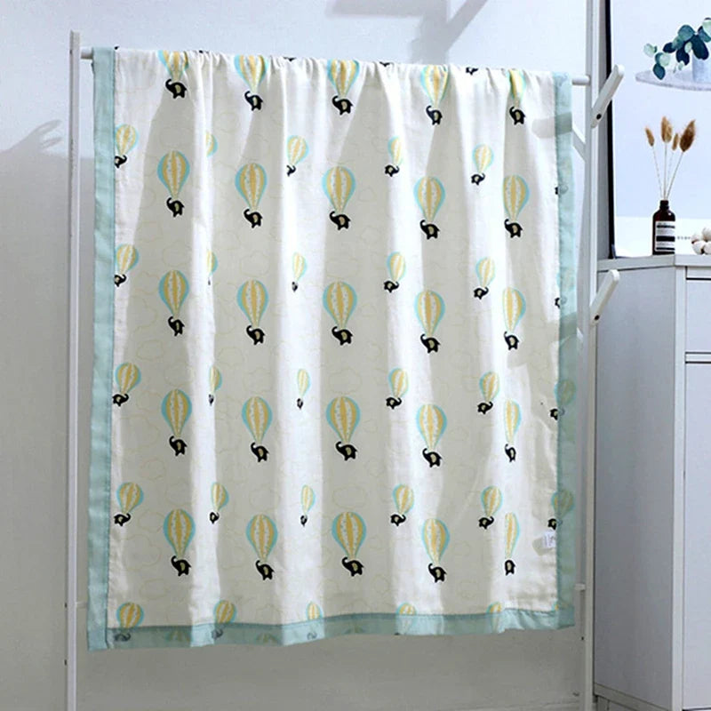 Six-Layer Muslin Baby Blanket for Newborn Swaddling