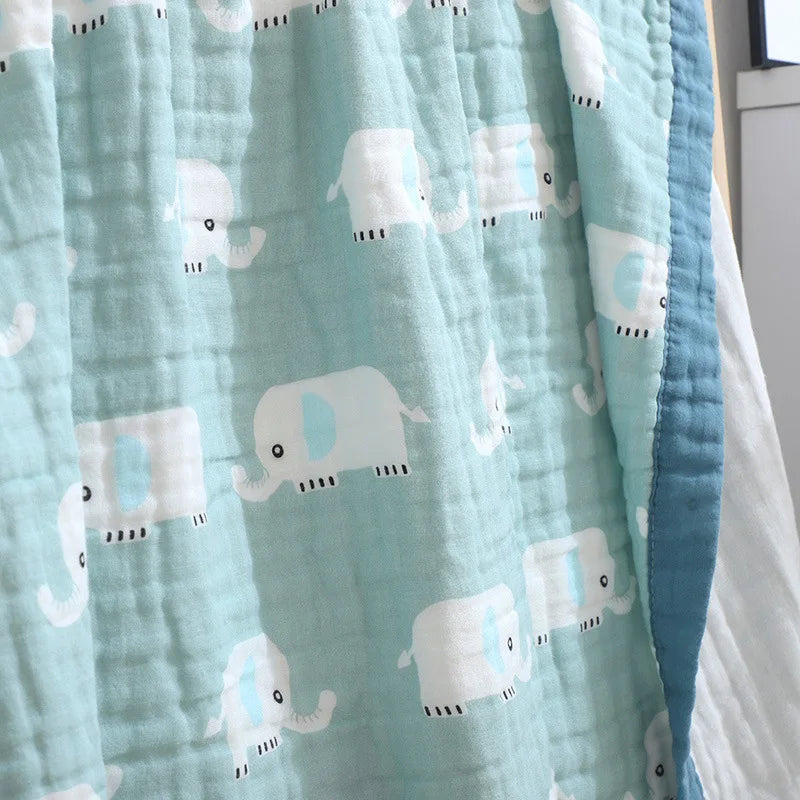 Six-Layer Muslin Baby Blanket for Newborn Swaddling