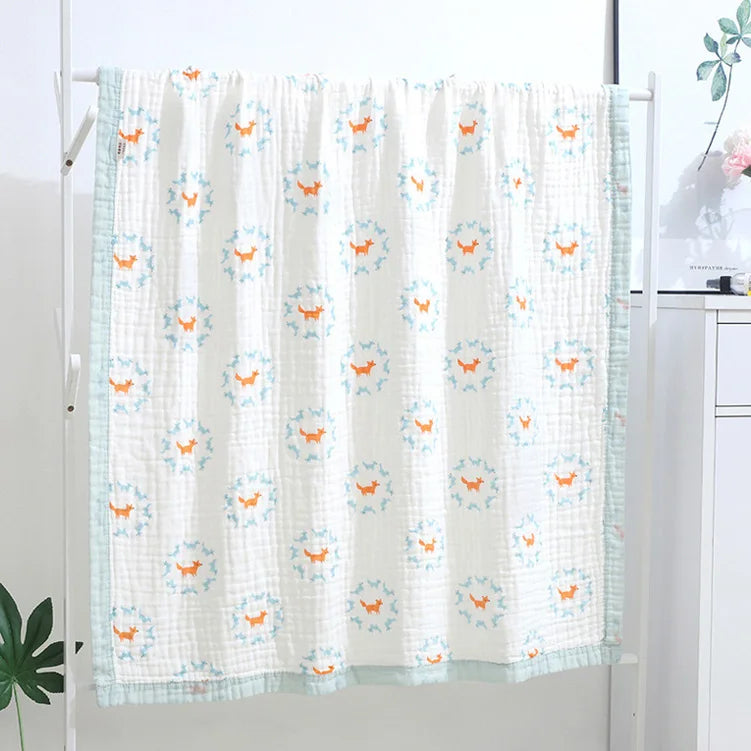 Six-Layer Muslin Baby Blanket for Newborn Swaddling