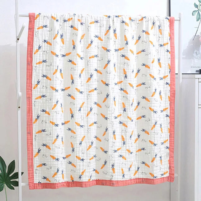 Six-Layer Muslin Baby Blanket for Newborn Swaddling