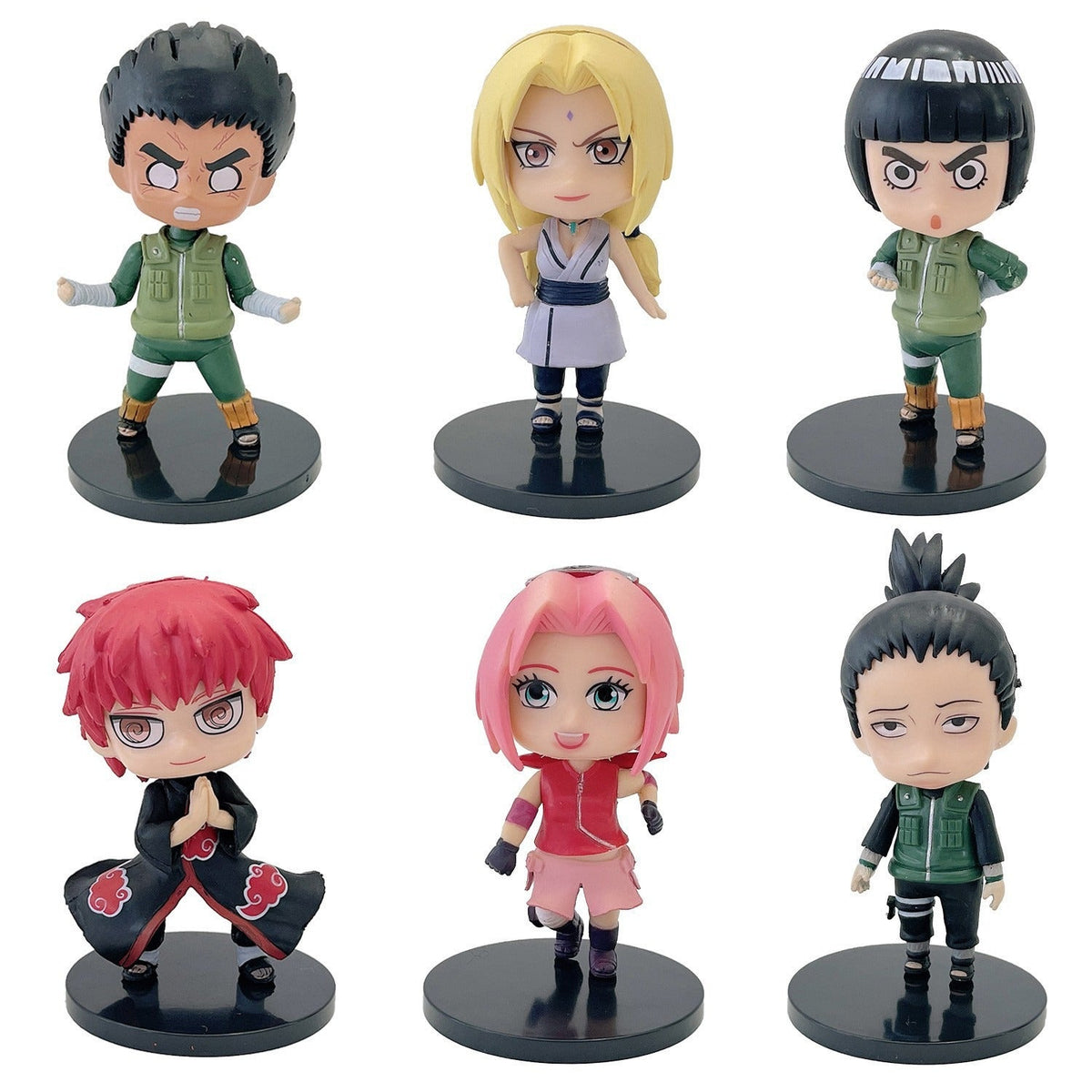 Naruto Chibi Figurines Set for Cake & Desk Display