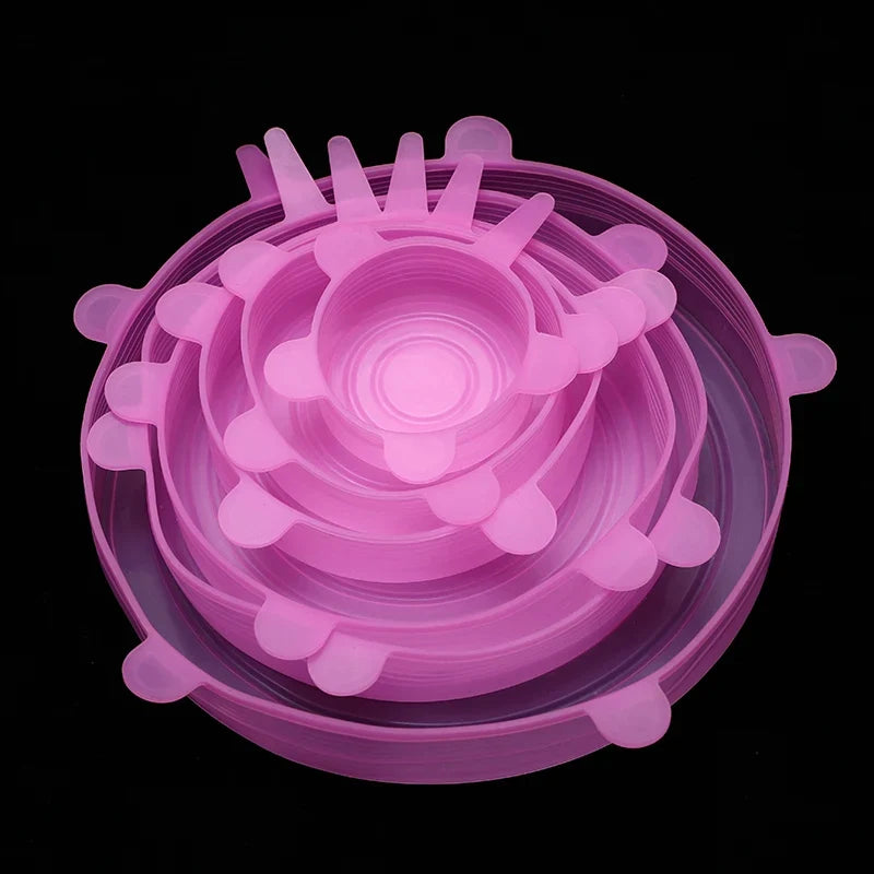 Reusable Silicone Food Stretch Lids for Bowls and Jars