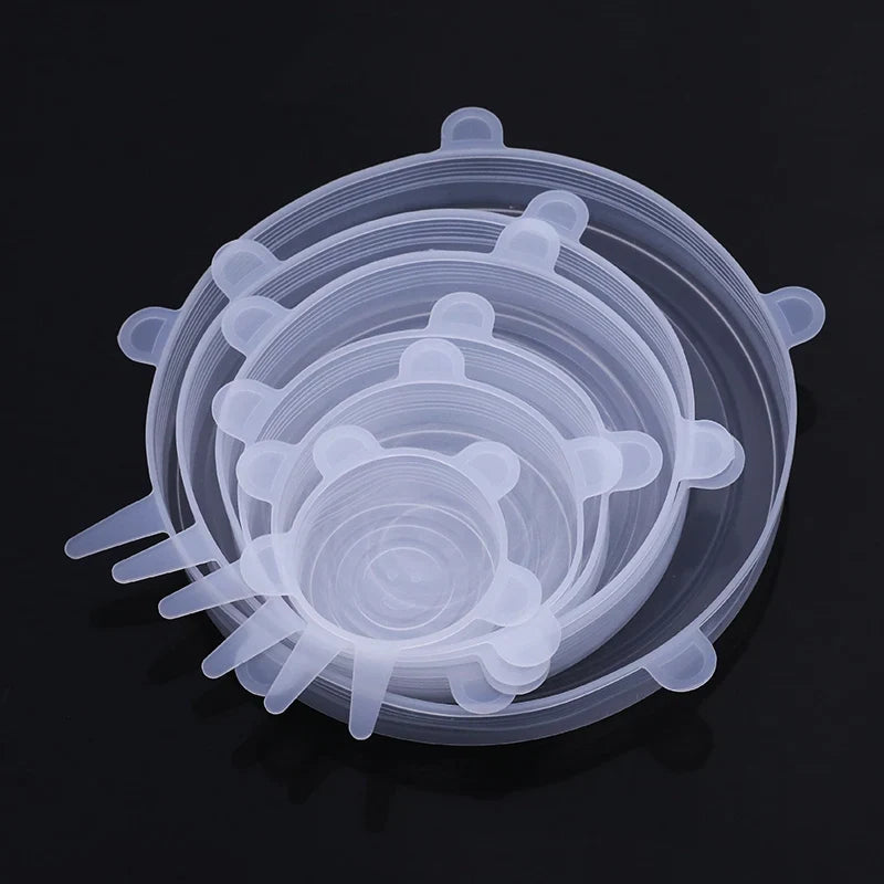 Reusable Silicone Food Stretch Lids for Bowls and Jars