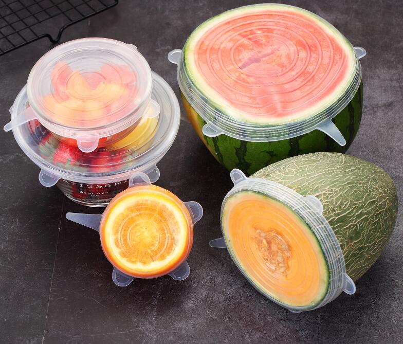 Reusable Silicone Food Stretch Lids for Bowls and Jars