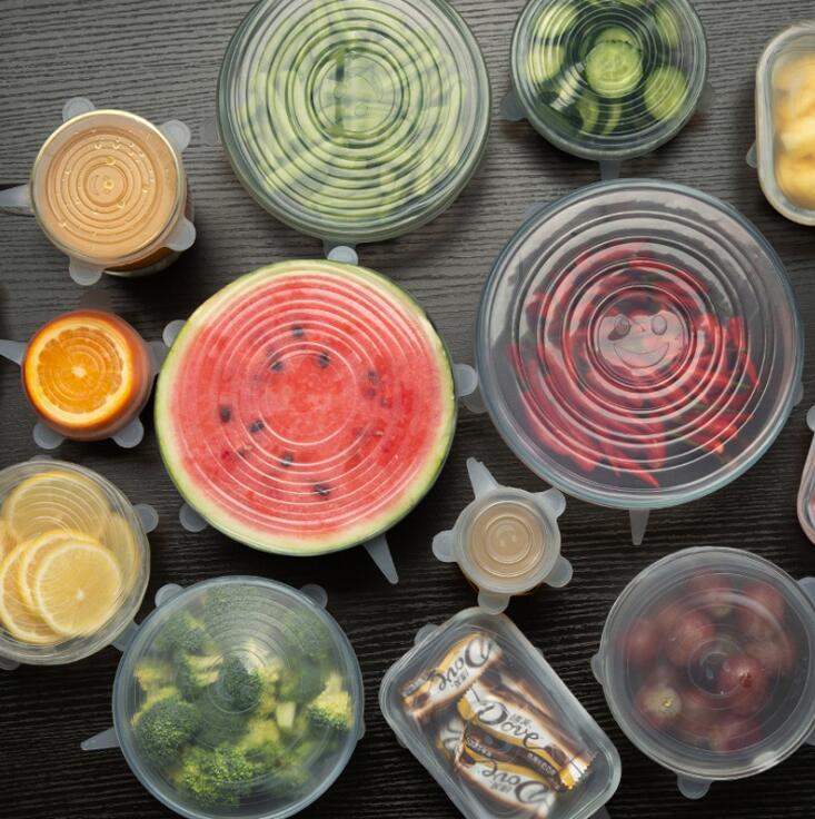 Reusable Silicone Food Stretch Lids for Bowls and Jars