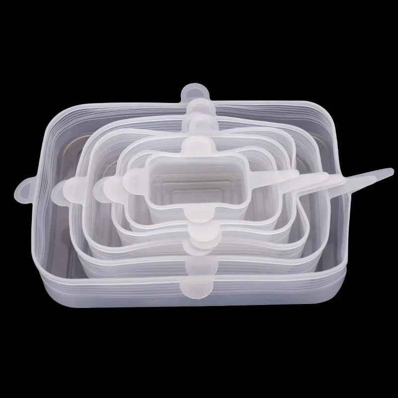 Reusable Silicone Food Stretch Lids for Bowls and Jars