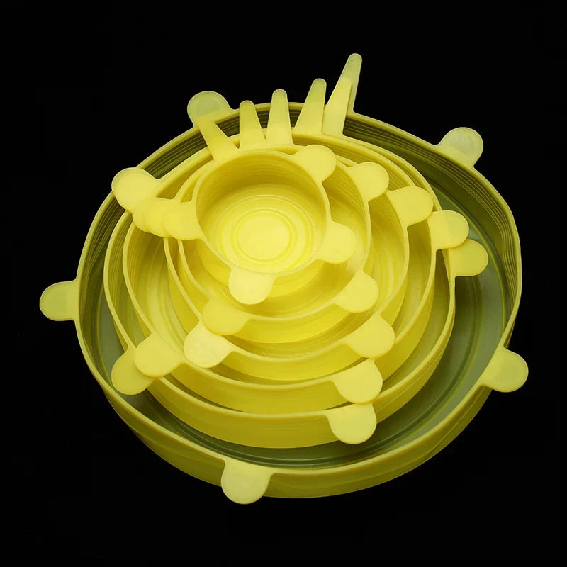 Reusable Silicone Food Stretch Lids for Bowls and Jars