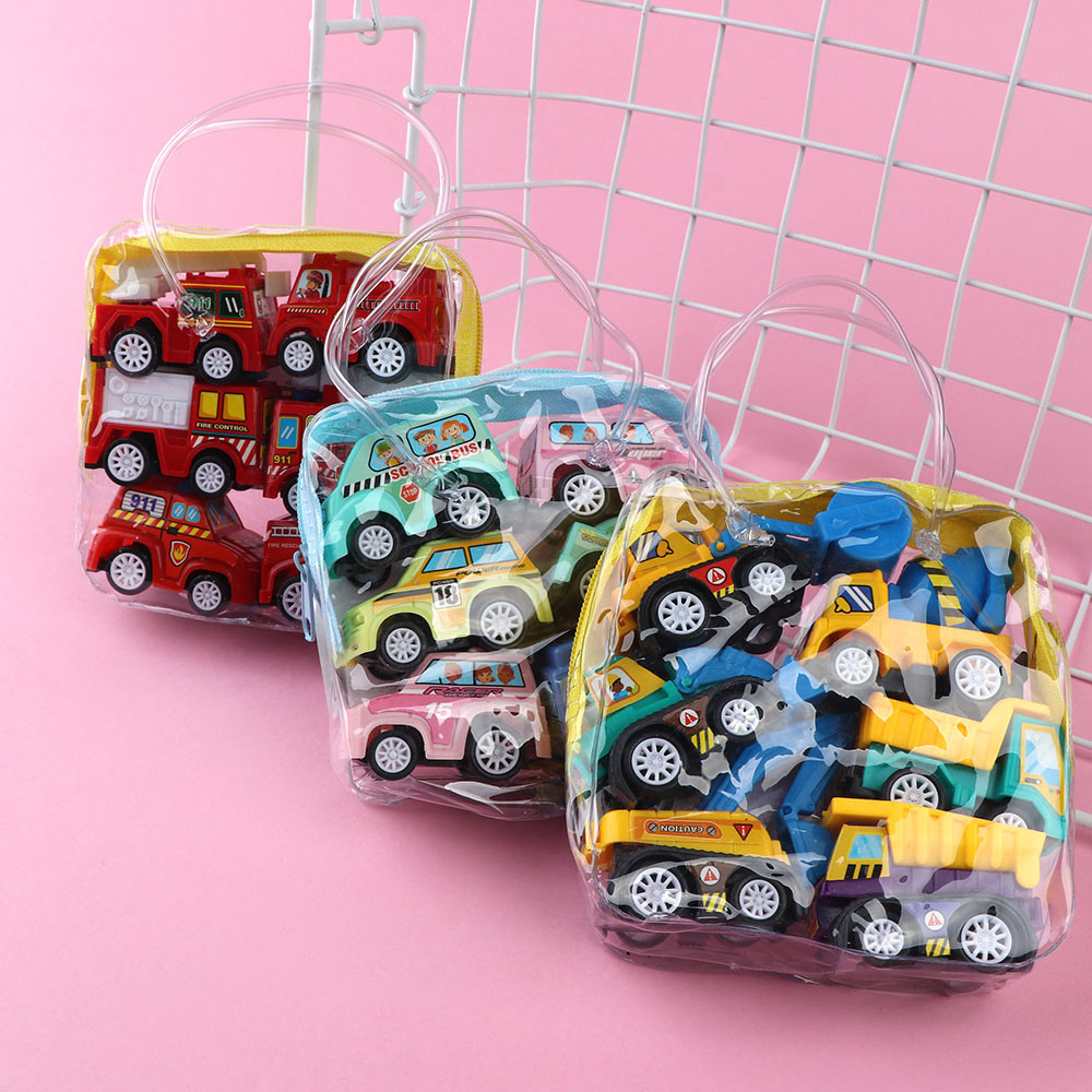 Mini Pull-Back Toy Vehicles – 6-Piece Pretend Play Set