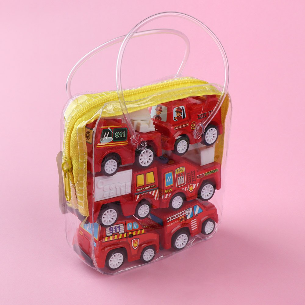 Mini Pull-Back Toy Vehicles – 6-Piece Pretend Play Set
