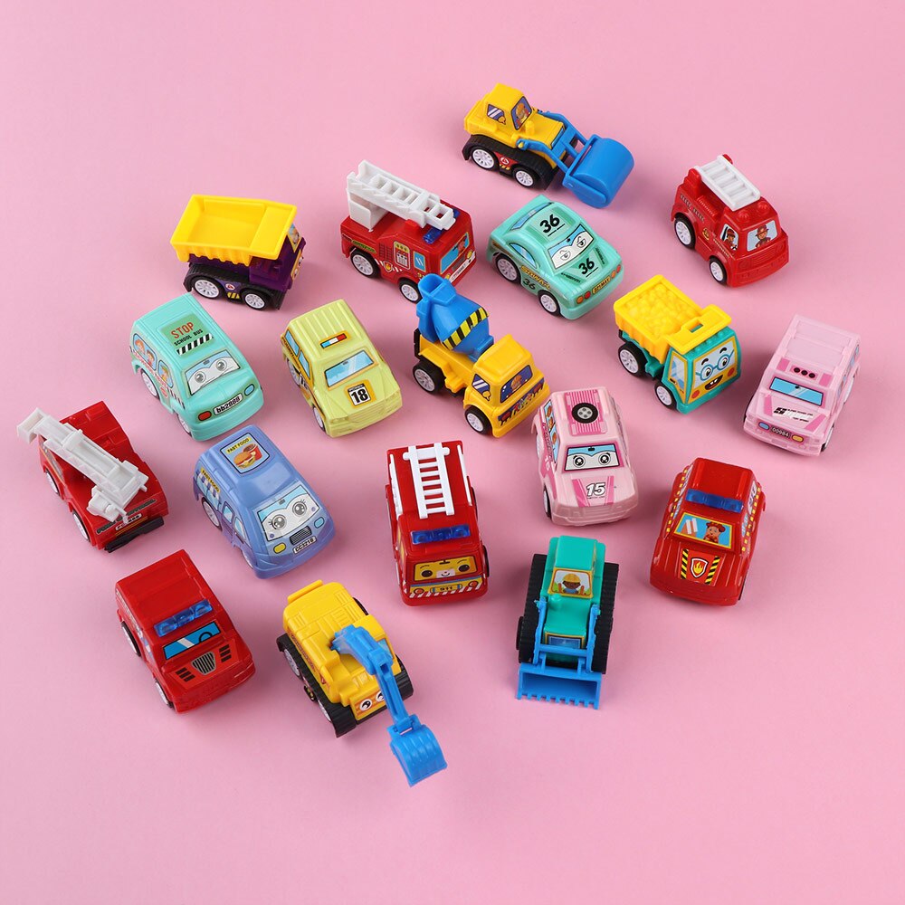 Mini Pull-Back Toy Vehicles – 6-Piece Pretend Play Set