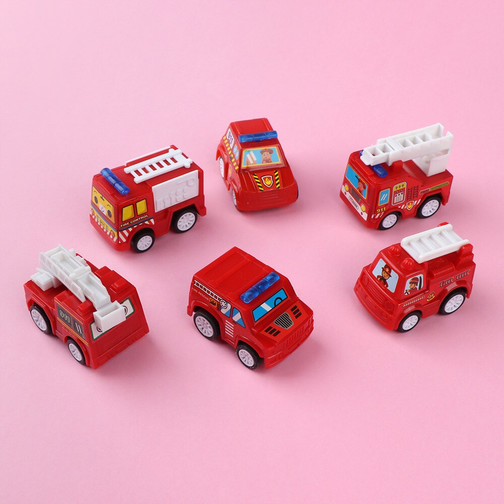 Mini Pull-Back Toy Vehicles – 6-Piece Pretend Play Set