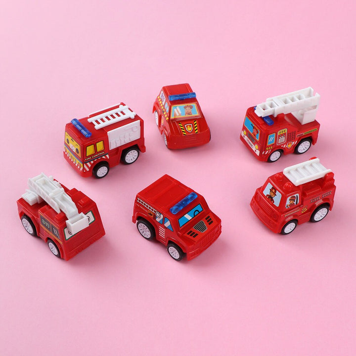 Mini Pull-Back Toy Vehicles – 6-Piece Pretend Play Set