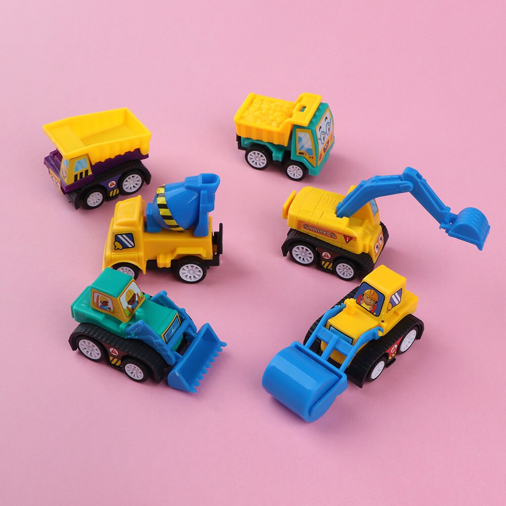 Mini Pull-Back Toy Vehicles – 6-Piece Pretend Play Set