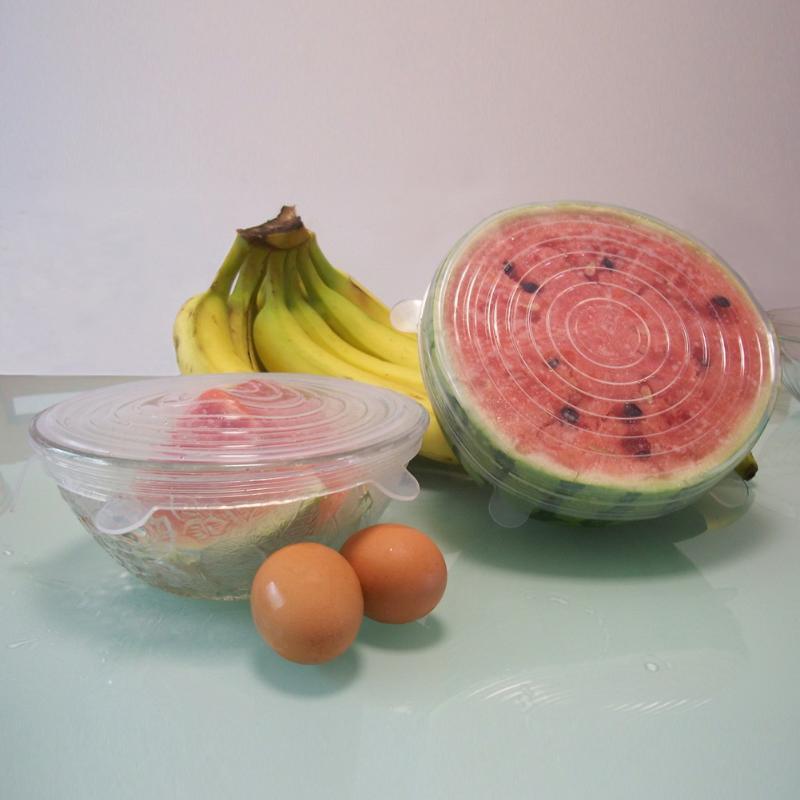 Reusable Silicone Stretch Lids Set, Replaces Plastic Wrap