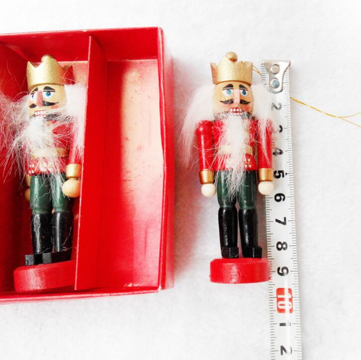 Nutcracker Ornament Set - 6 Wooden Soldier Tree Decorations
