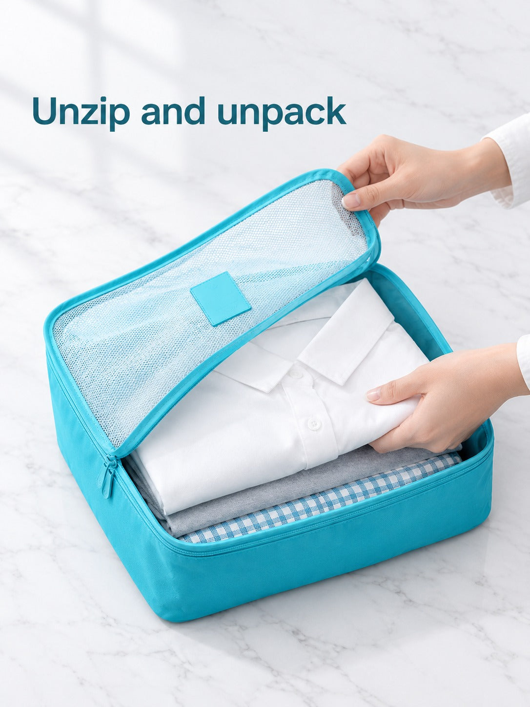 6-Piece Packing Cubes Set for Organized Travel Luggage